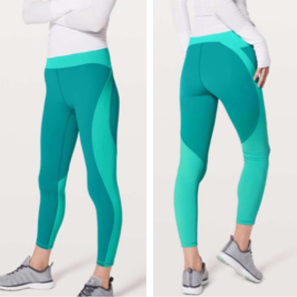 Lululemon NWOT Train Times  7/8 Colorblock Leggings